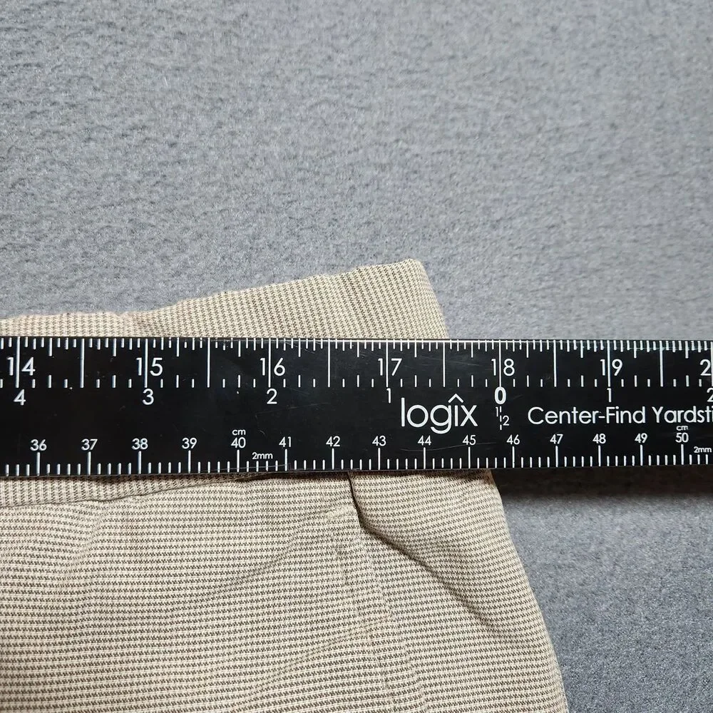 Banana Republic Dress Pants Men 36X30 (35X27) Tan Houndstooth Straight Leg